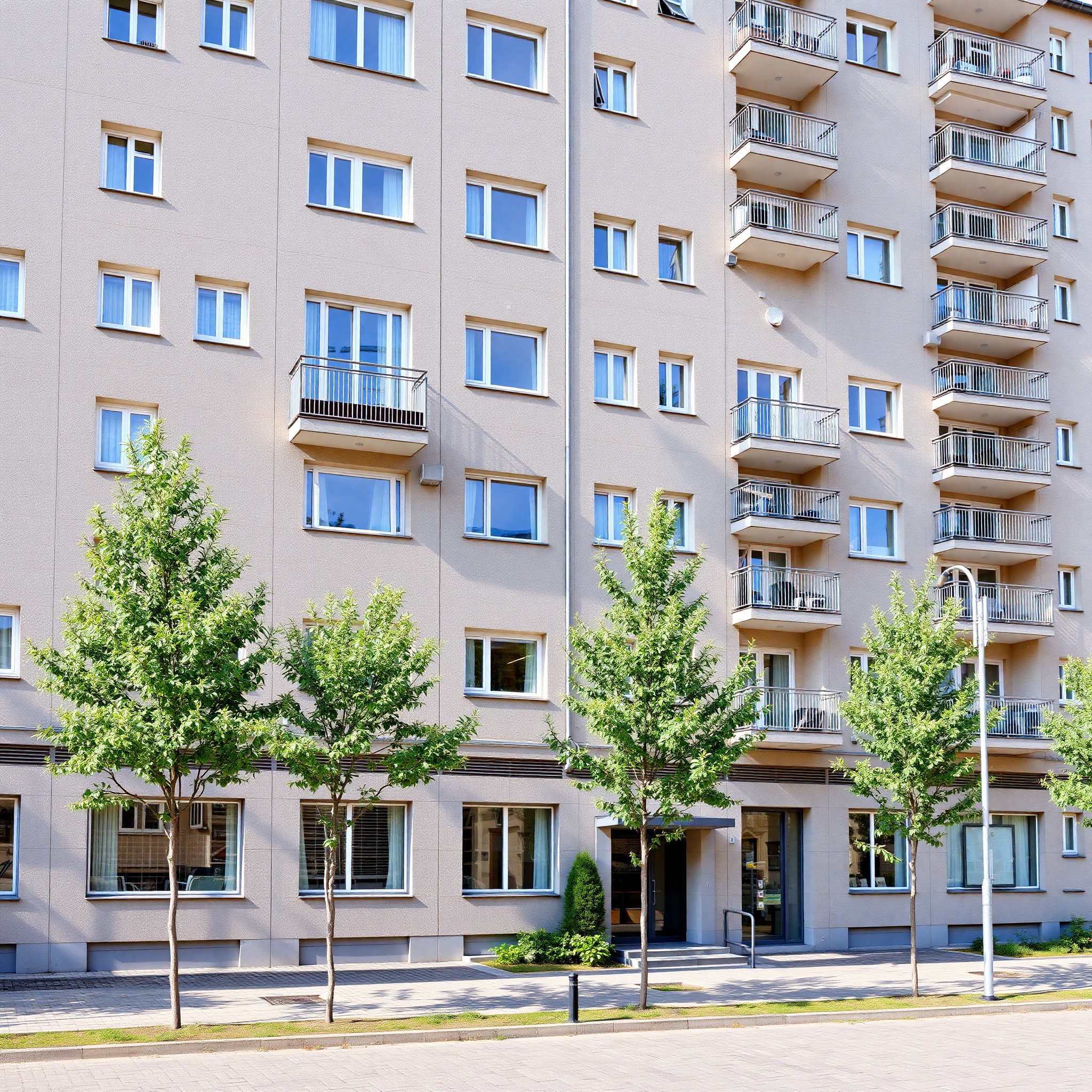 Residential building with property maintenance and neighbor responsibility issues